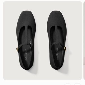 Rothy's Black T-strap Mary Jane Flats